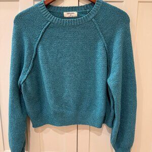Zenana Teal Cropped Sweater – Size M